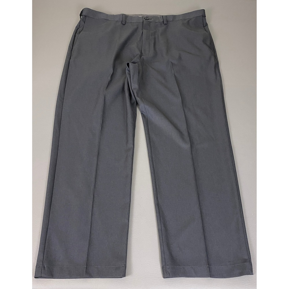 Haggar Cool 18 Pro Pants Men's Size 42x30 Classic Fit Gray Professional Stretch